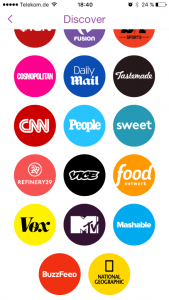 Snapchat Medienangebot